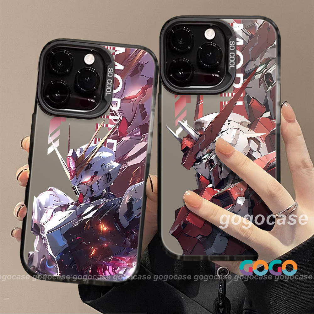 Casing Ponsel Tahan Guncangan Robot Gundam Keren dengan Gelang Case untuk iPhone 11 pro max plus 15 
