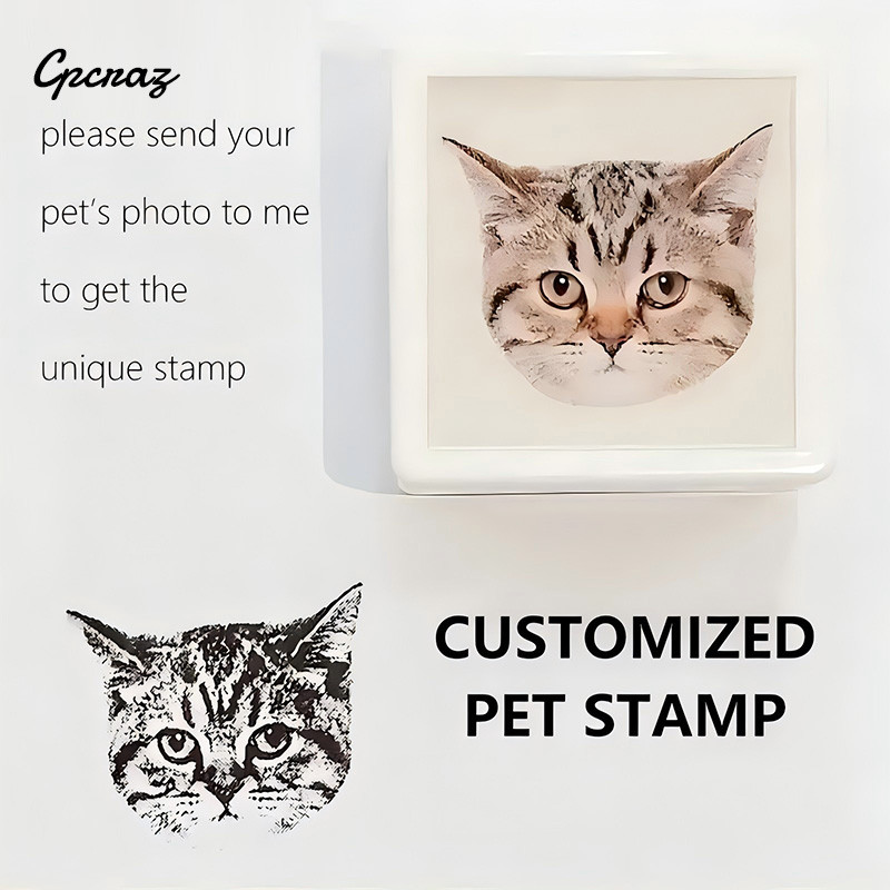 

Custom-Made Pet Portrait Stamp DIY For Dog Figure Seal Personalized Cat Doggy Cuztomized Memento Chapter for Bookkeeping