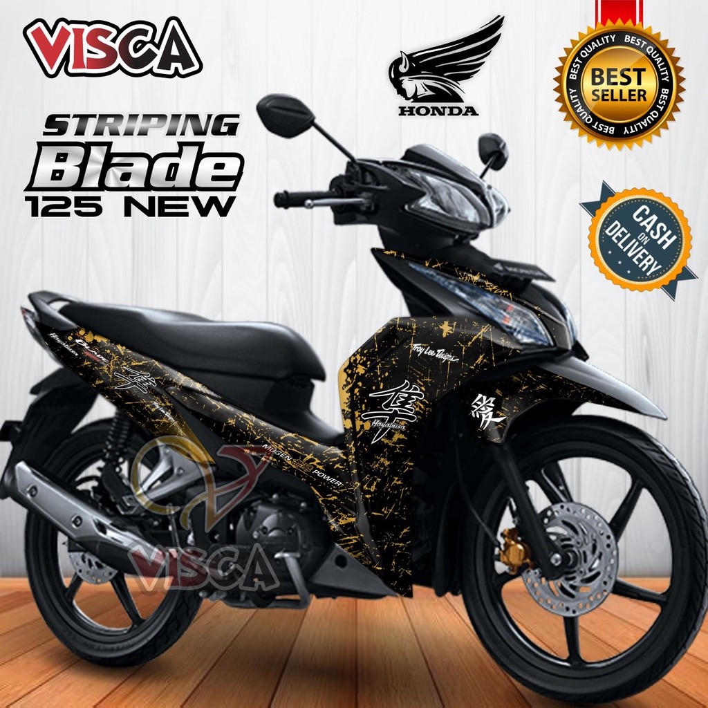 Striping Blade 125 New - Stiker Sticker Striping Variasi Lis Honda Blade 125 New Repsol - Striping H