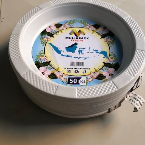 Piring Plastik Kue Piring Kecil P6  isi 50piring