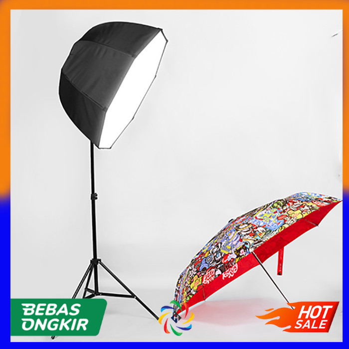 Payung Softbox Octagon Flash Diffuser Double Soft Cloth