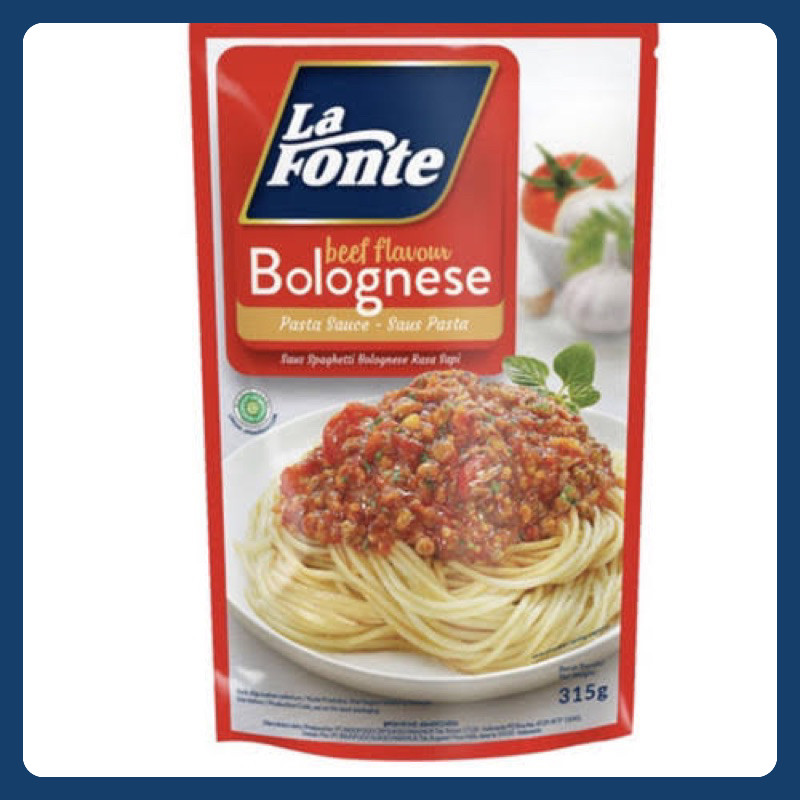 

[Tokome23] COD (1PCS) LA FONTE SAUS PASTA BOLOGNESE UKURAN 315GR