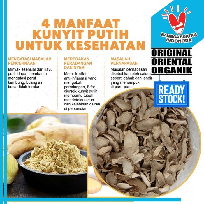 

Bubuk Jamu Kunyit Putih Asam Kunyit Kuning Cengkeh 100 Gram Organik Premium Food Grade Pure Bumi Indonesia
