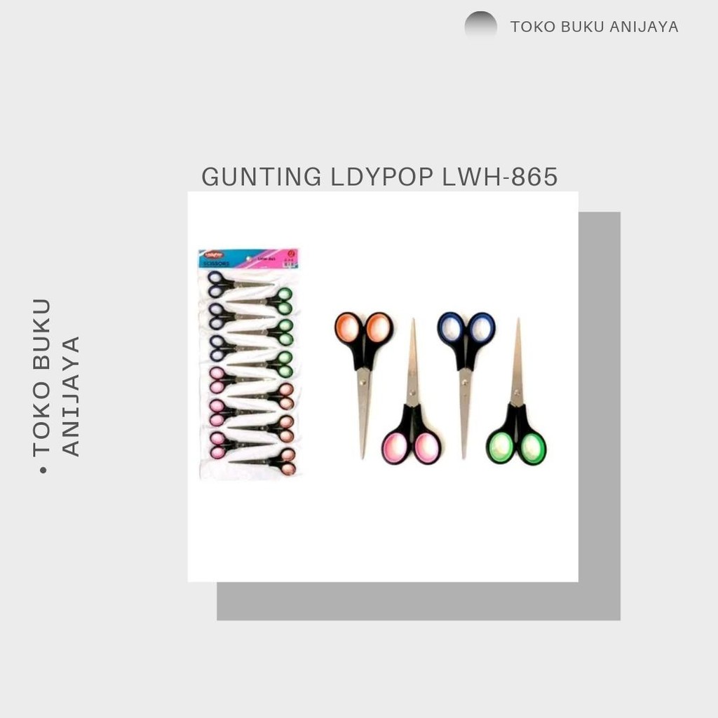 

LWH-865 LADYPOP GUNTING KERTAS UKURAN SEDANG GUNTING SERBA GUNA 1PCS Kantor