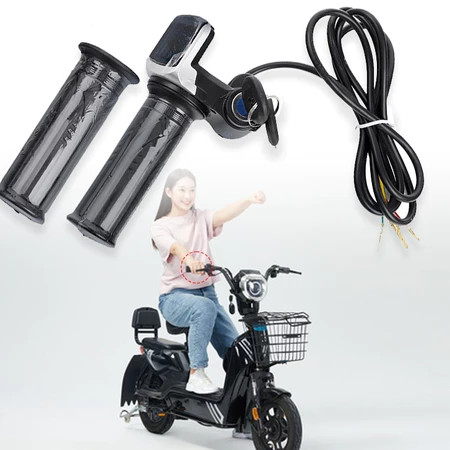 Handle Gas 36/48V Dyu D1 Throttle F-Wheel Kabel Gas Scooter Listrik Sepeda Listrik Skuter Elektrik P
