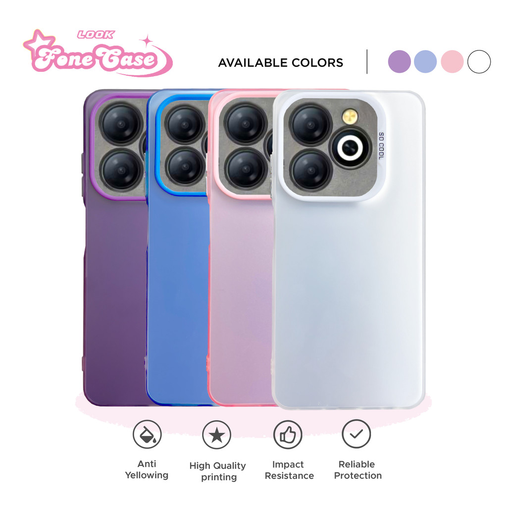 HP Case IMD Hybrid Matte Luxury For INFINIX HOT 40 PRO HOT 40i HOT 30i SMART 7 8 NOTE 30 4G/5G Polos