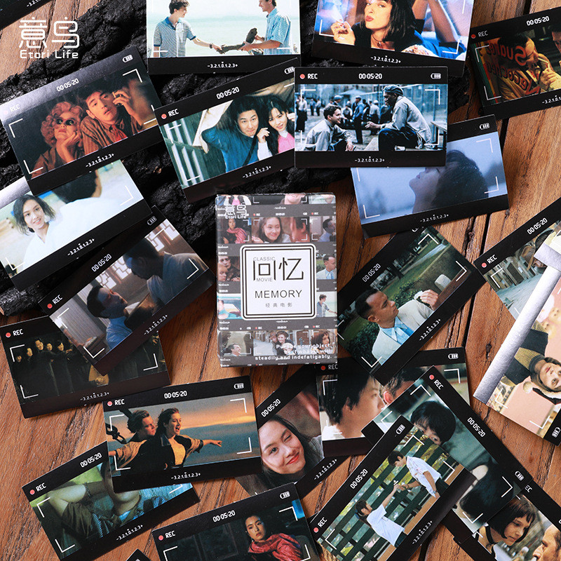 

30Pcs/Box Vintage Classic Movie Decorative Sticker Scrapbooking Label Diary Stationery Retro Film Memoirs Series Art Sticker
