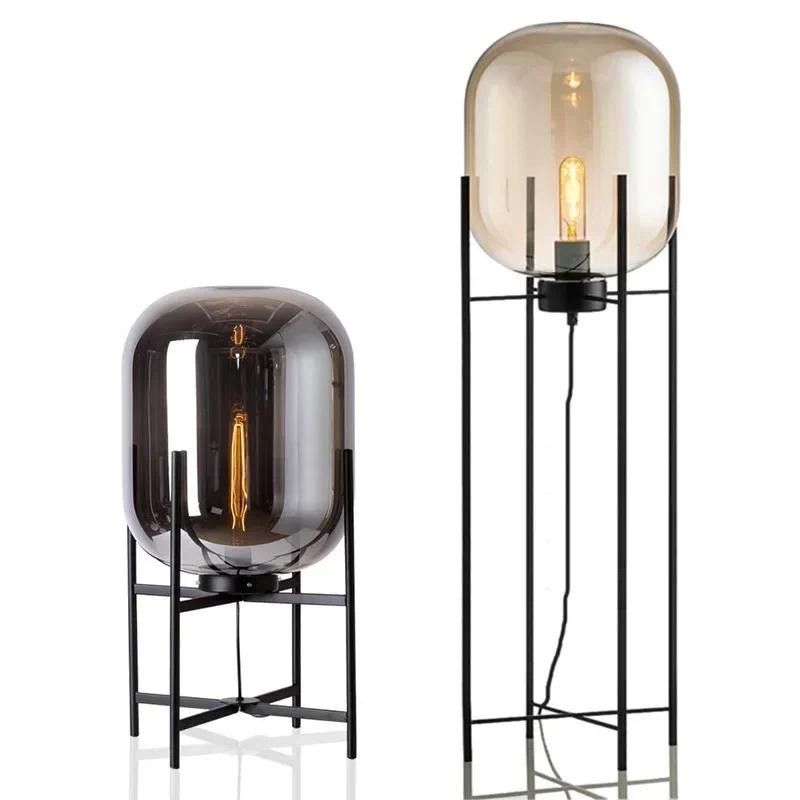 

Modern Nordic Glass Floor Lamp Painted Metal Desk Light Foyer Sofaside Indoor Lighting Study Room Lamps Bedroom Bedside Lights