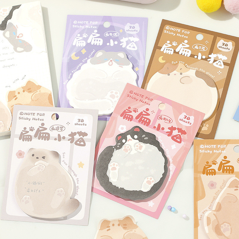 

Kitten Series Convenient Stickers Korean Cute Pet Cat Student Leave A Message N Times Posted Sticky Notes Stationery Kawaii