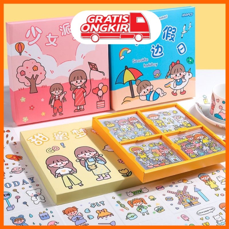 

Stiker Aesthetic DIY Buku Diary / Stiker Tumblr / Sticker Deco / Stiker Hp Laptop 1 box isi 100 lembar