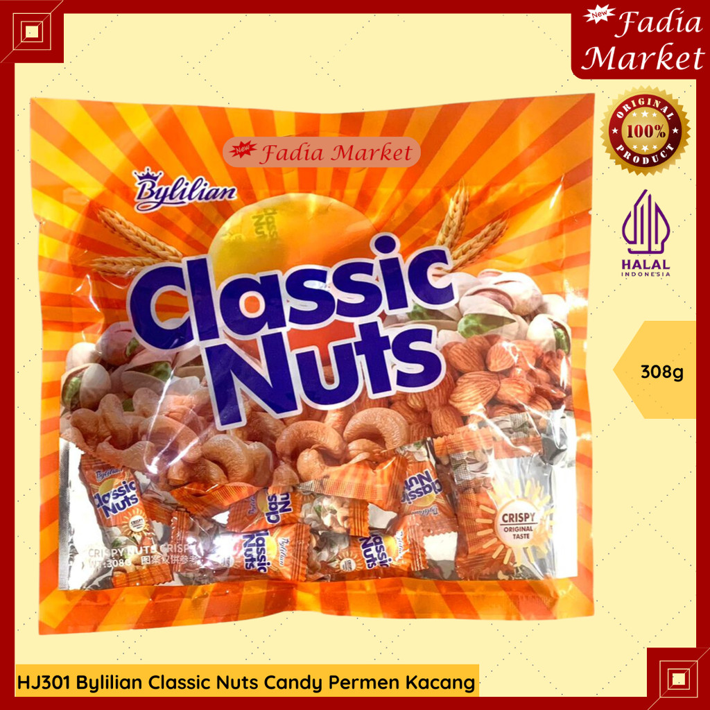 

PERMEN IMLEK SINCIA HJ301 Bylilian Classic Nuts Candy Permen Kacang 308g