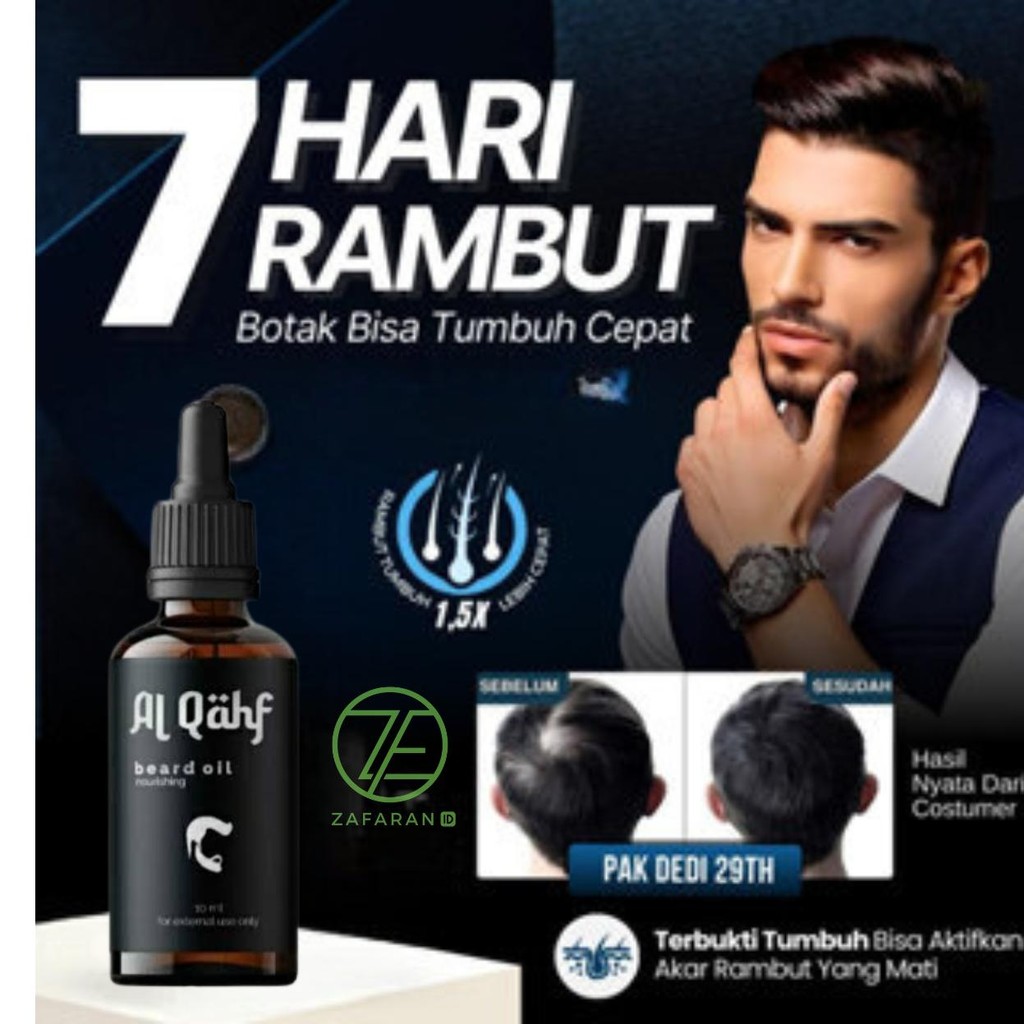 Serum Penumbuh rambut anti rontok Al Qahf 30ml | penumbuh brewok dan alis Penumbuh Kumis