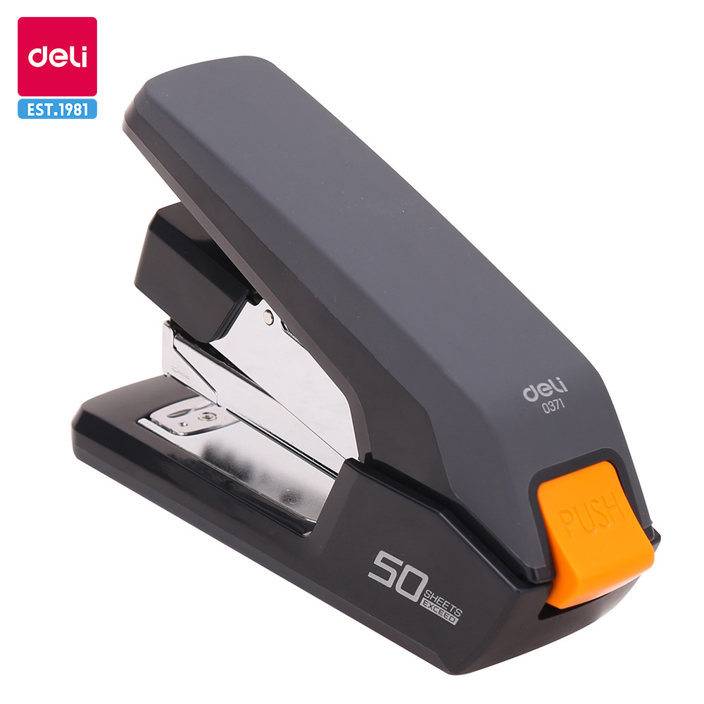 

Deli 50 Sheets Heavy Duty Stapler Effortless Paper Binder School Supplies Stationery Stapler Without Staples Office Supplies