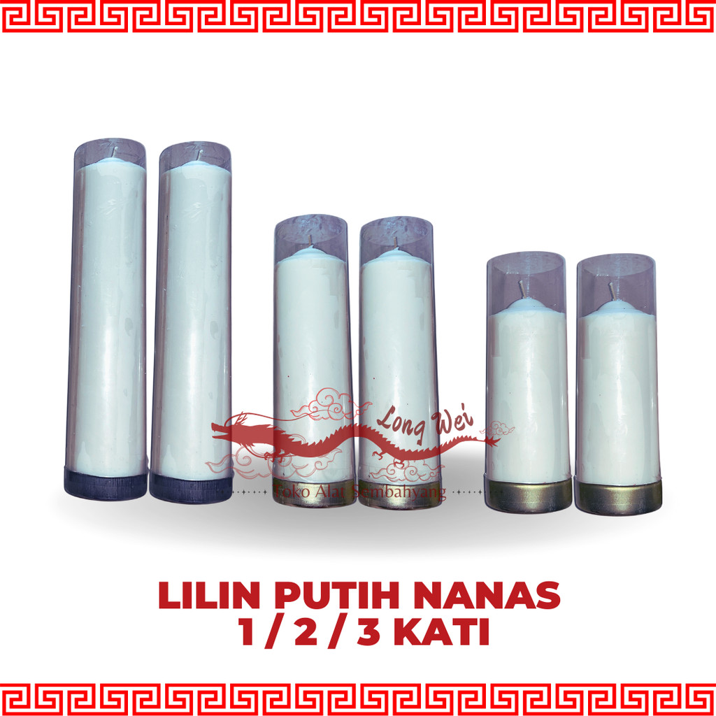 Lilin Putih Puja Nanas 1 Kati 2 Kati 3 Kati