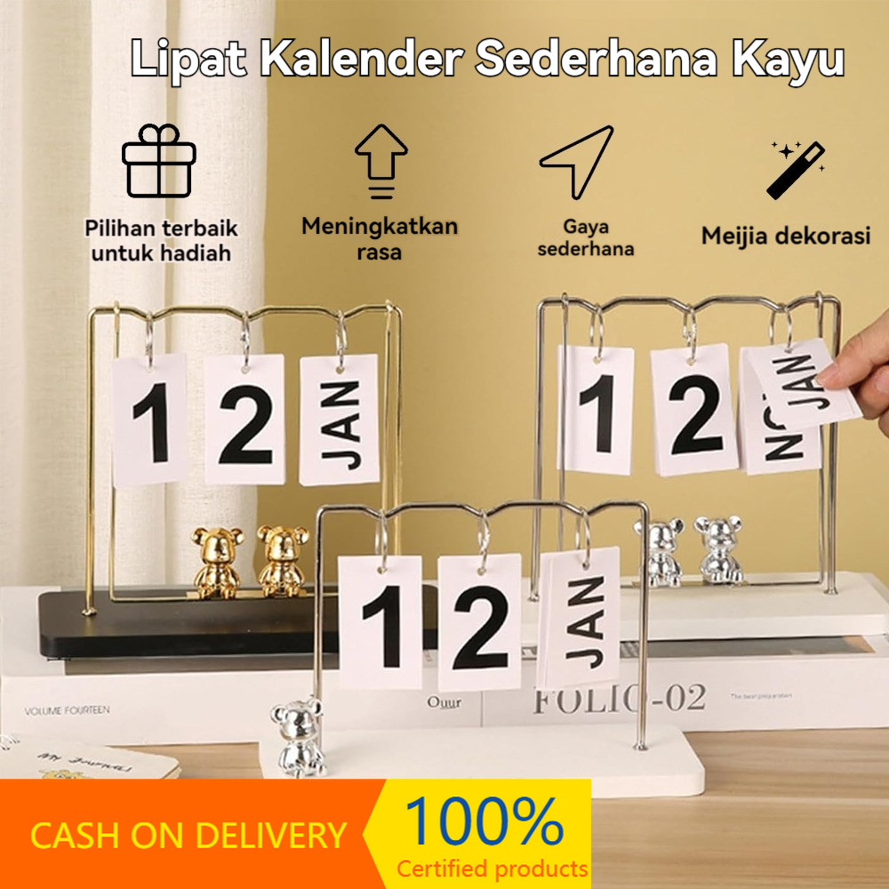

CASH ON DELIVERY Beruang Kalender Ornamen Ruang Tamu Ruang Kantor Kalender Desktop Kantor Kreatif Kerajinan Logam Besi Eropa Bear Calendar Ornament Living Room Office Desktop Calendar Creative European Iron Metal Crafts
