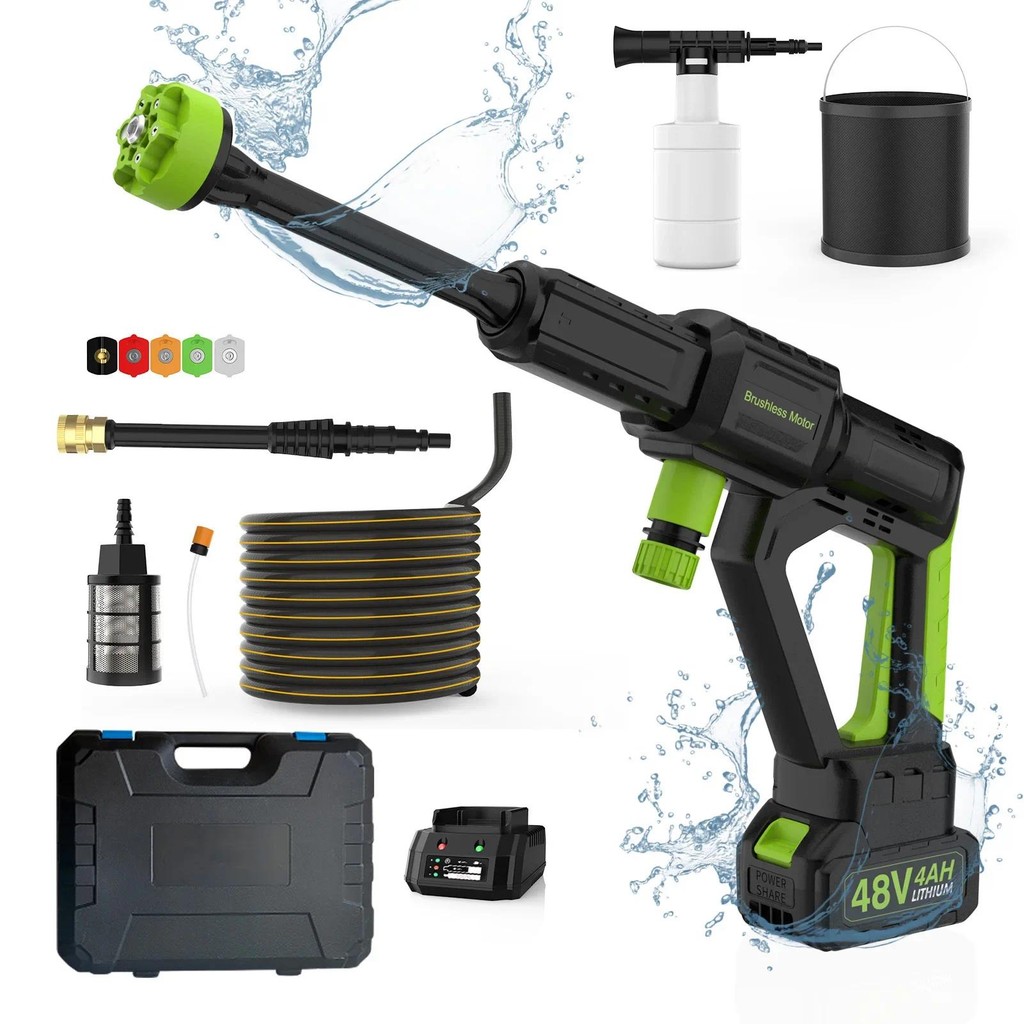 Lithium Battery 24V 48V High Pressure Cordless Wireless Wash  Portable Cordless Car Washer
