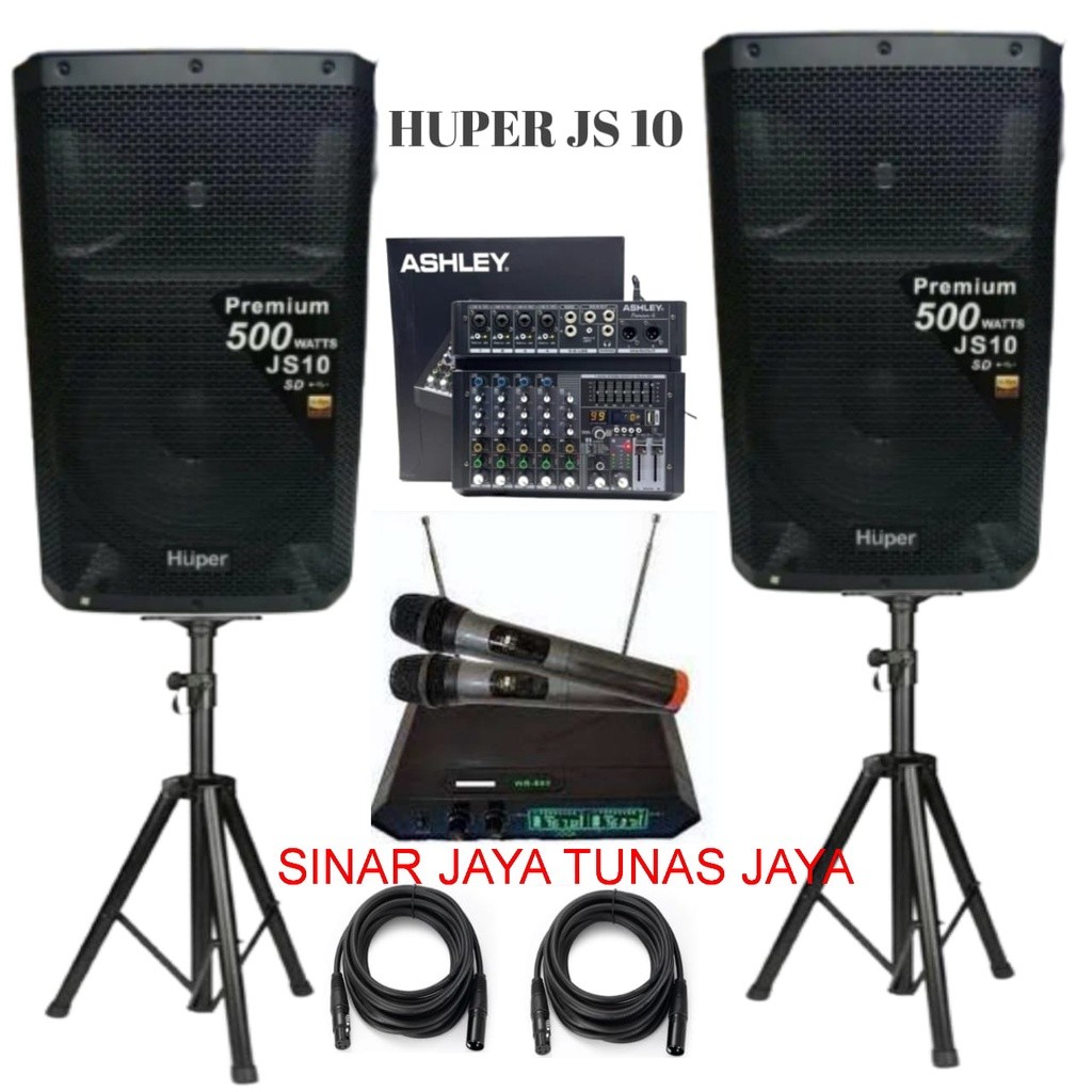 PUNCAK PROMO Huper Speaker Aktif JS 10 - 15 Inch Original Speaker Aktif Huper JS10 1000 watt Watt