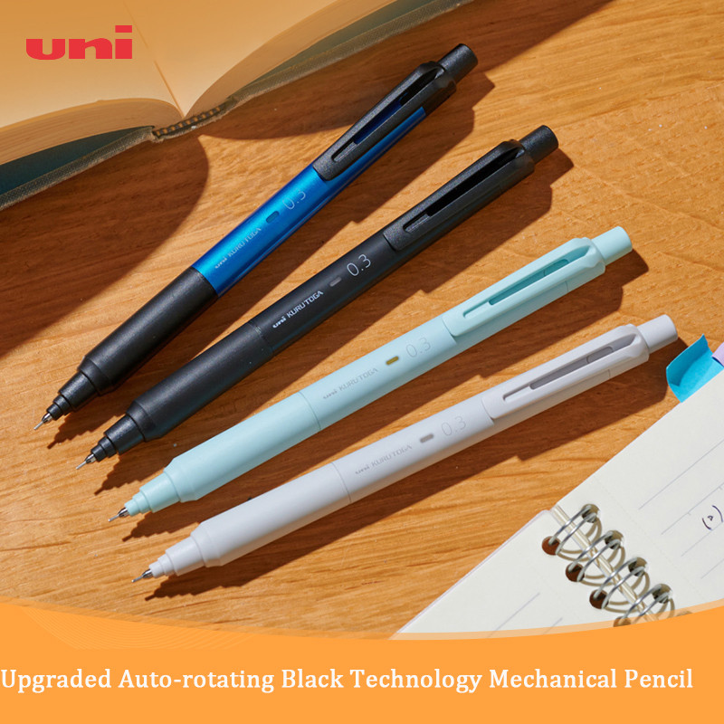 

Japanese Stationery Uni Mechanical Pencil 0.3/0.5mm KURU TOGA Black Technology Lead Rotation lapiseira profissional For Painting