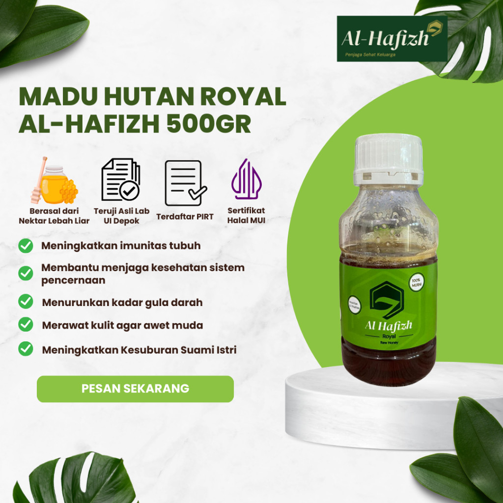 

Madu Hutan Royal Murni Asli Al-Hafizh Kemasan 500 gram - Lulus Uji Lab UI