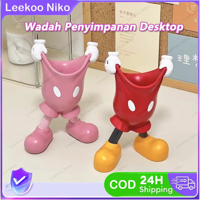 【COD】Serbaguna Pensil Meja Pen Holder Mickey Lucu Plastik Serbaguna Wadah /Tempat Pensil