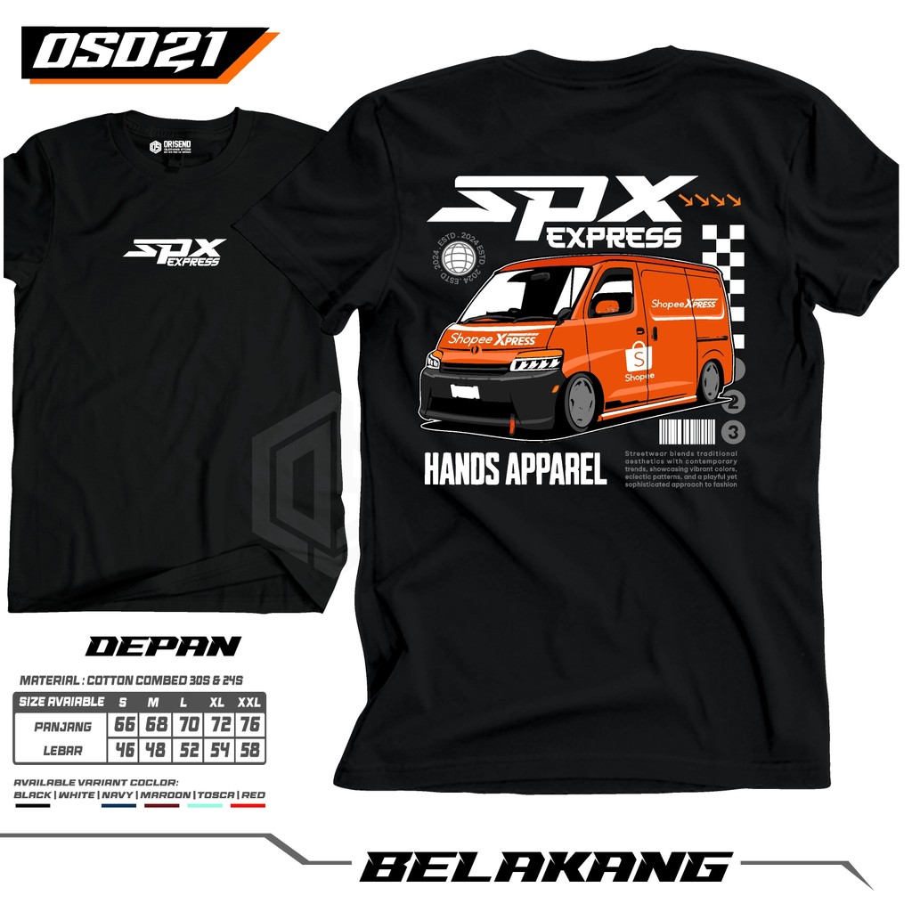 Kaos Kurir Spx Express Grandmax Desain Terbaru OSD21 | Bahan Katun 24s & 30s