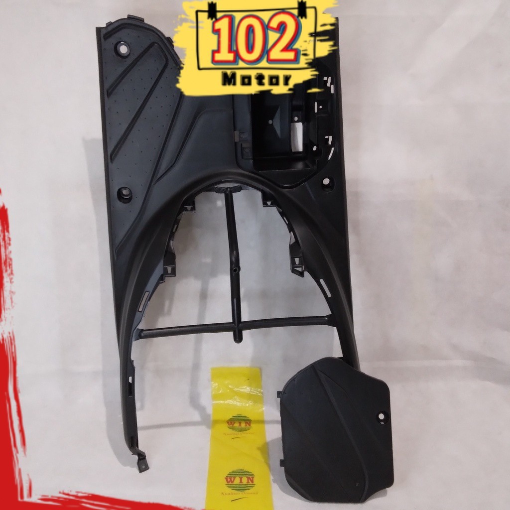 Pijakan Kaki + Tutup Aki Beat Pop 110 2015 2016 2017 2018 | footrest atas WIN | bordes injakan motor