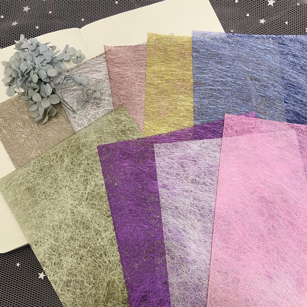 

10Pcs Vintage Silkworm Paper Scrapbook Decoration Material DIY Diary Collage Journal Origami Tissue Paper Gift Wrapping Paper