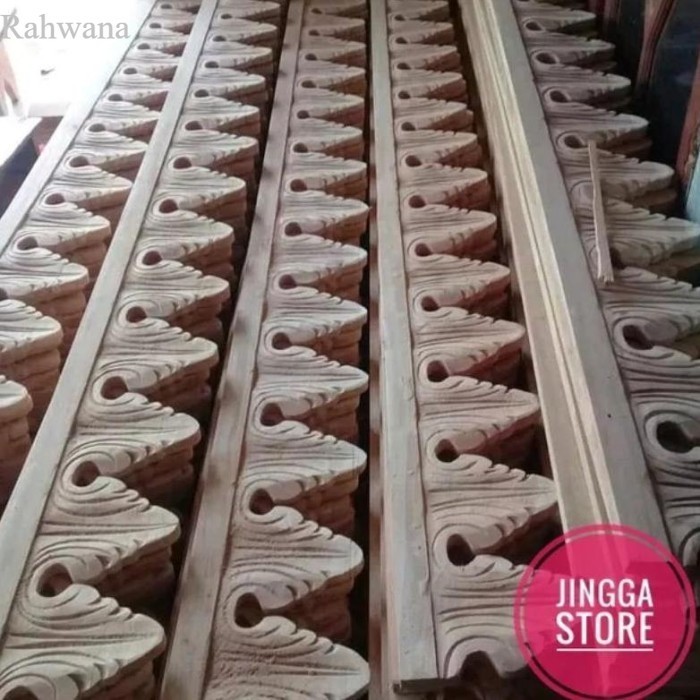 Ornamen ukir lisplang ornamen ukir Kayu hiasan dinding Ukir Kayu murah SPH7052