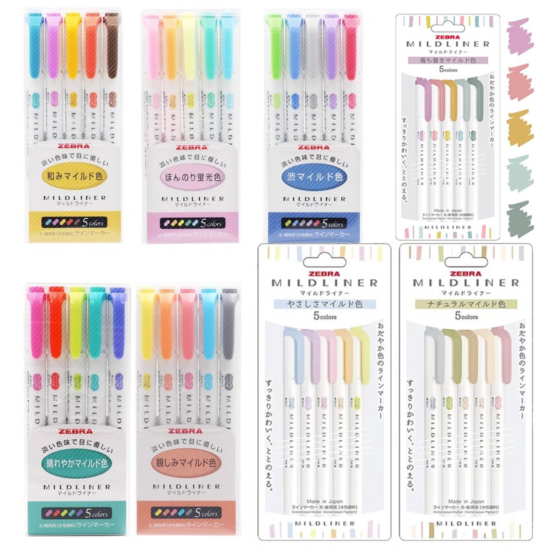 

New Japanese Zebra Mildliner highlighter,WKT7 Double Tips Full Color Fluorescent Marker For Graffiti,Drawing,Marking,Handwriting