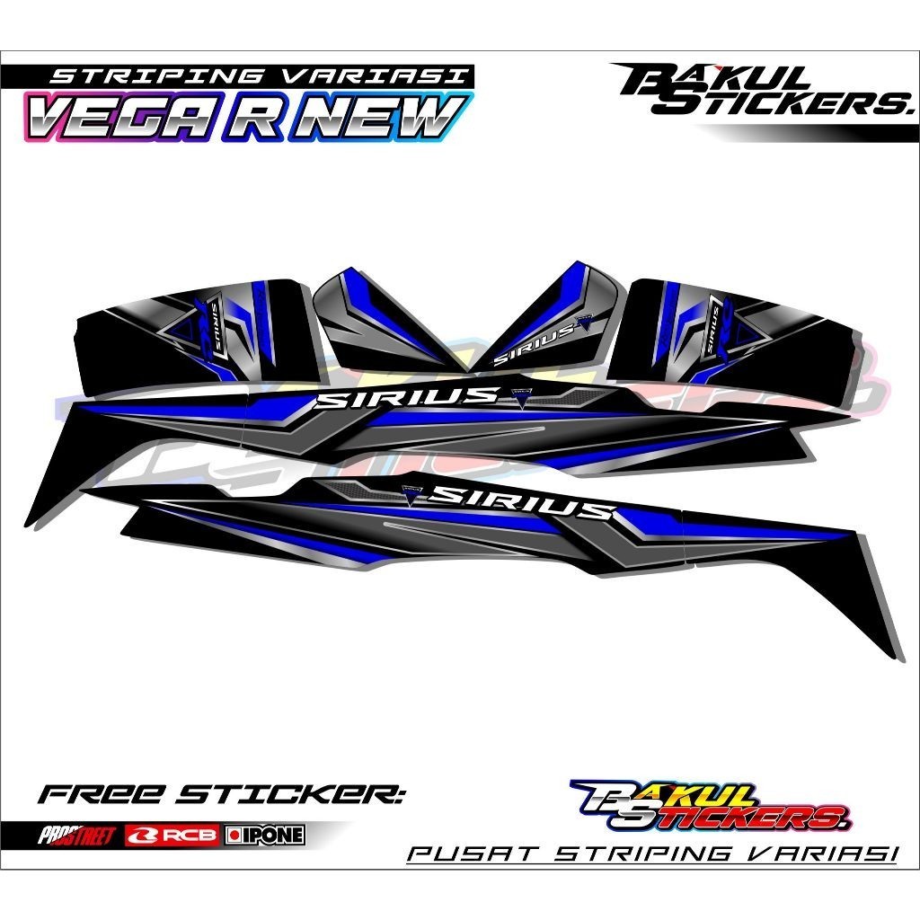 Striping Variasi Honda Vega R New Sirius Rc / Sticker List Motor Vega R New Sirius Rc