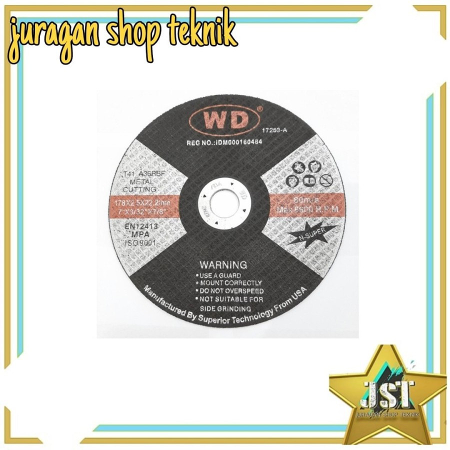 WD Cutting Wheel 7 Inch / WD Batu Potong 7 x 2.5 MM ECERAN