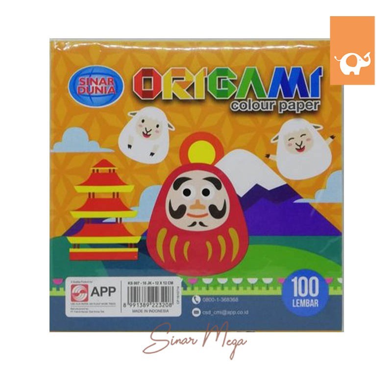 

SIDU Sinar Dunia Origami 160 x 160 mm/ Kertas Lipat Warna 16 x 16 cm