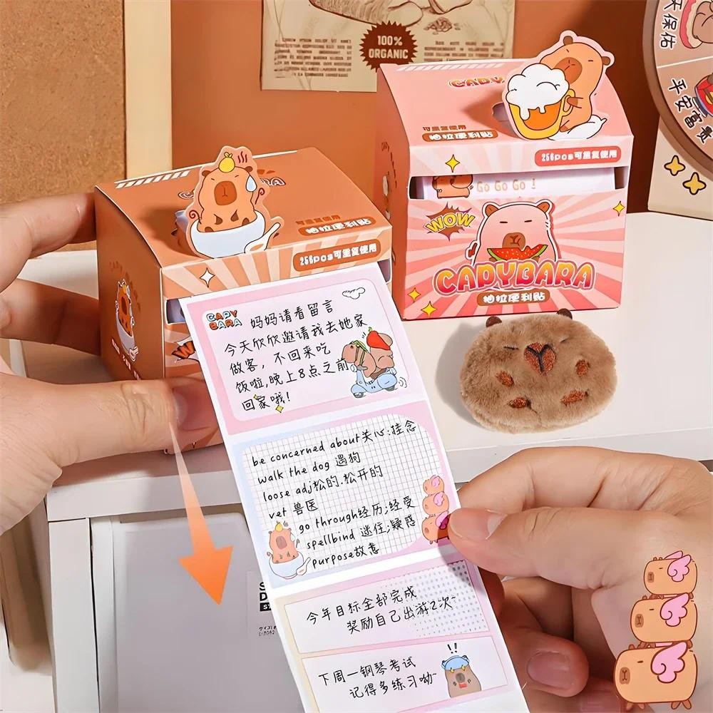 

256 Sheets Cartoons Posted It Sticky Notes Pads Posits Stationery Paper Stickers Memo Notepad Notebook Pull-out Message Sticker