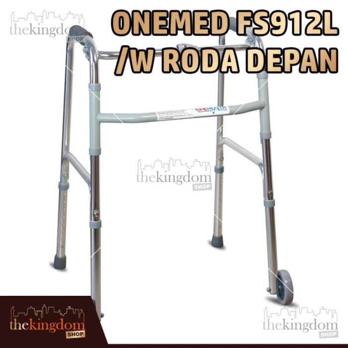 Onemed Walker Lansia FS912L FS915L FS919L Tongkat Roda Lipat Wheel - FS912L Roda, Plastik