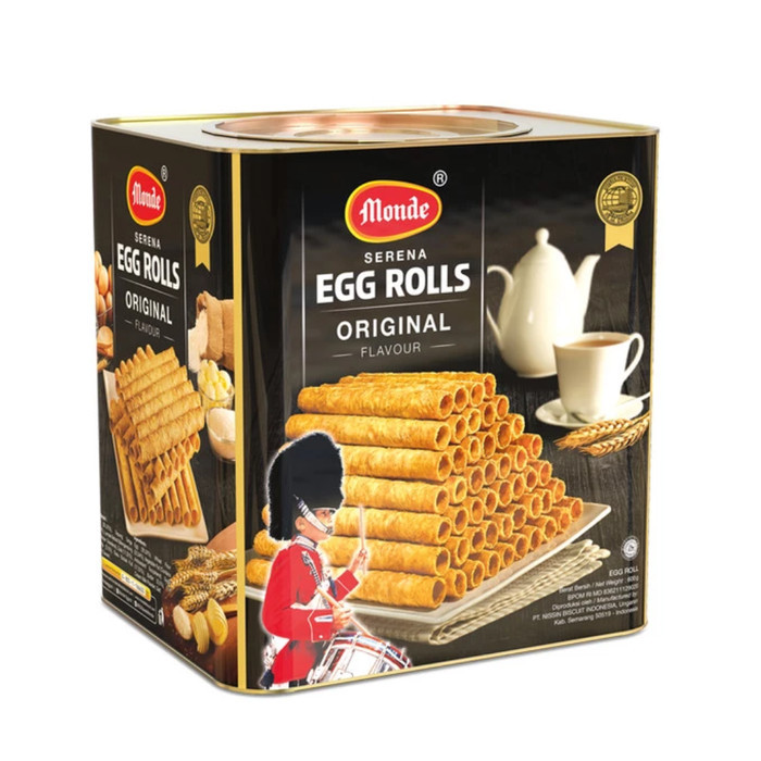 

Monde serena egg rolls original flavour 600gr kaleng/tin
