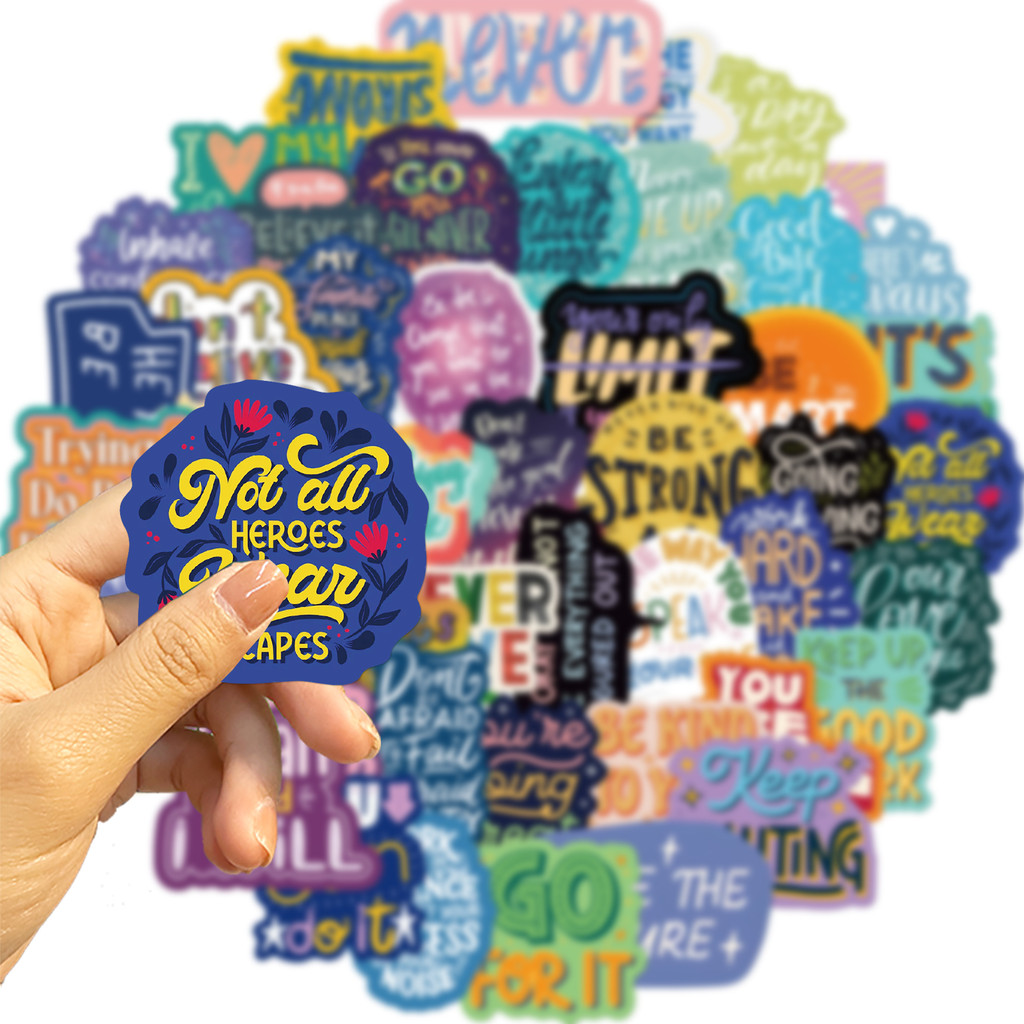

50PCS pirational Quotes Scrapbook Stickers DIY Diary Laptop Luggage Skateboard Graffiti Decal Fun Stylish Classic Toys