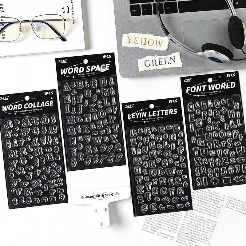 

[HARU] Word Set Series Slicone Stamp Transparan DIY Stamp Transparent Silicone Stamp Acrylic Motif