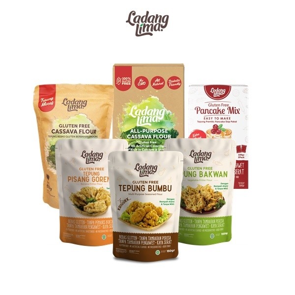 

[oddsolshop] pekanbaru/Ladang Lima Gluten Free Tepung Bumbu Pisang Goreng Bakwan 200GR