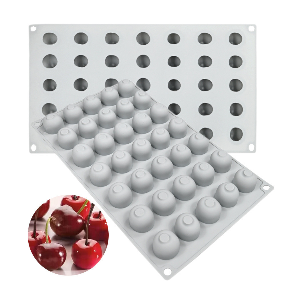 

Cherry Mousse Imitation Real Fruit DIY Chocolate Cake Mold Baking Three-dimensional Candle Making Silicone Moulds