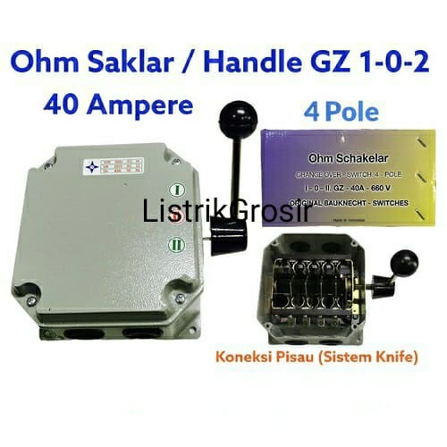 Handel Handle Pisau Cam Starter Ohm Saklar Knife GZ (1-0-2) 16A 25A 32A 40A 63 A 125 Amper