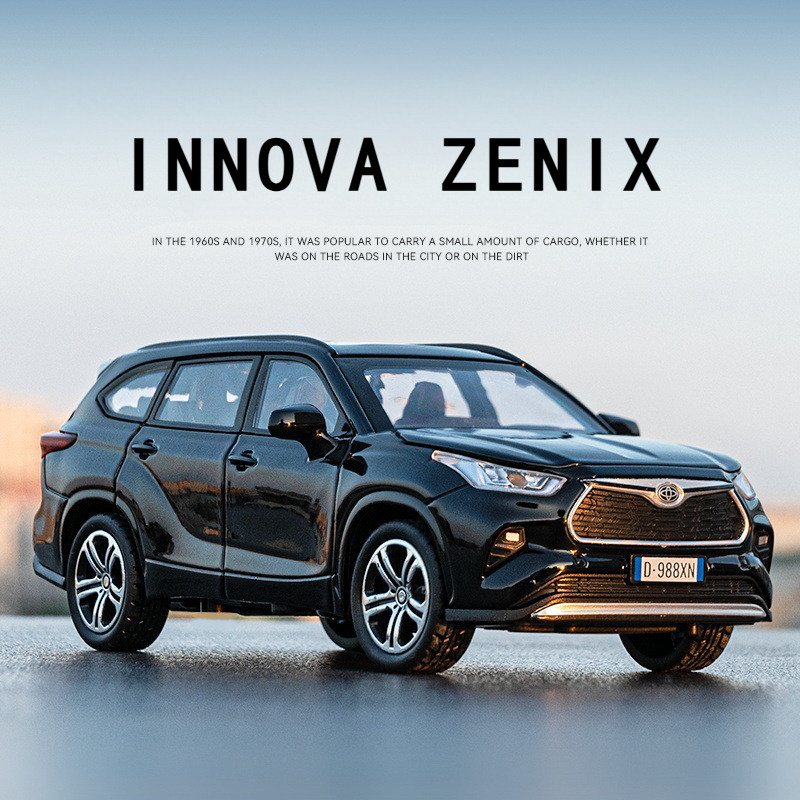 1:24 Diecast Skala Highlander Mobil Innova Zenix TOYOTA Koleksi Hadiah Premium Miniature/Toyota Inno