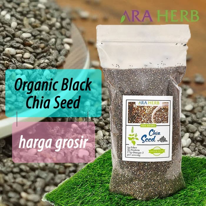 

Organic Black Chia Seed Mexico 1kg Original Product ARA HERB