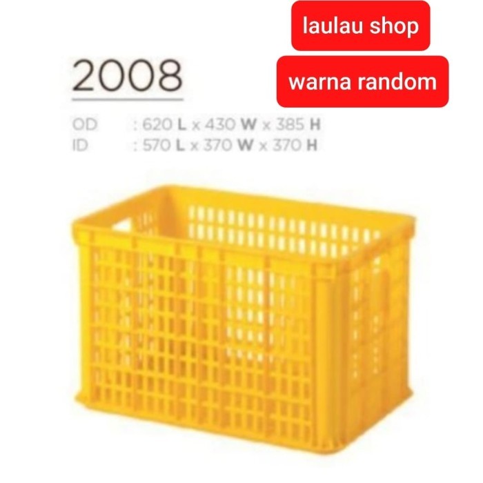 

Keranjang Industri Rabbit 2008 / Box Container Krat Plastik RotiDijamin Ori