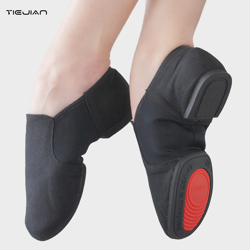 Dance Shoes Women's Soft-Soled Training Shoes Teacher's Shoes Classical Dance Outdoor Canvas Black M