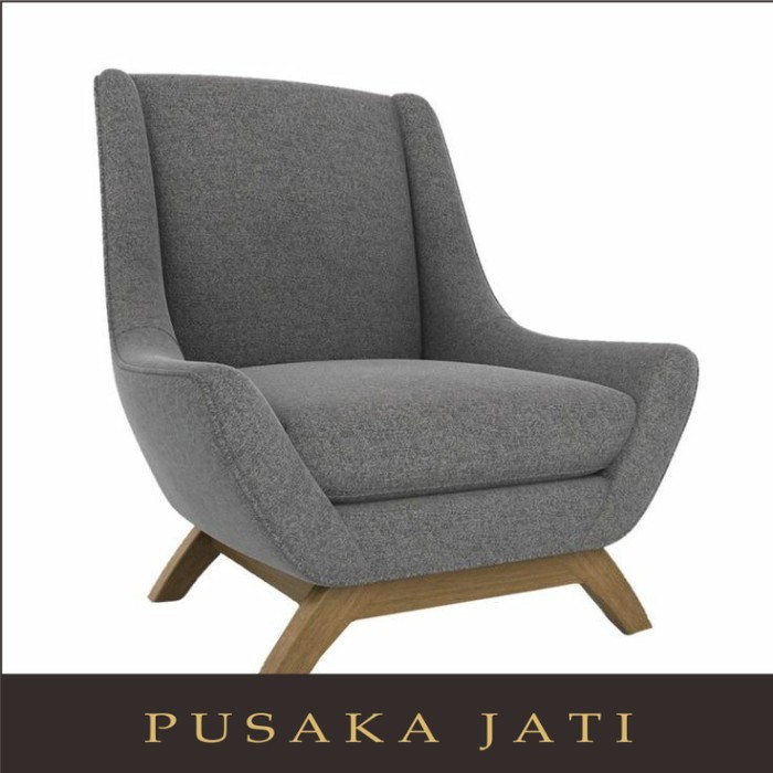 sofa santai | Sofa uya kuya | Sofa minimalis | Sofa satu seat pusaka jati