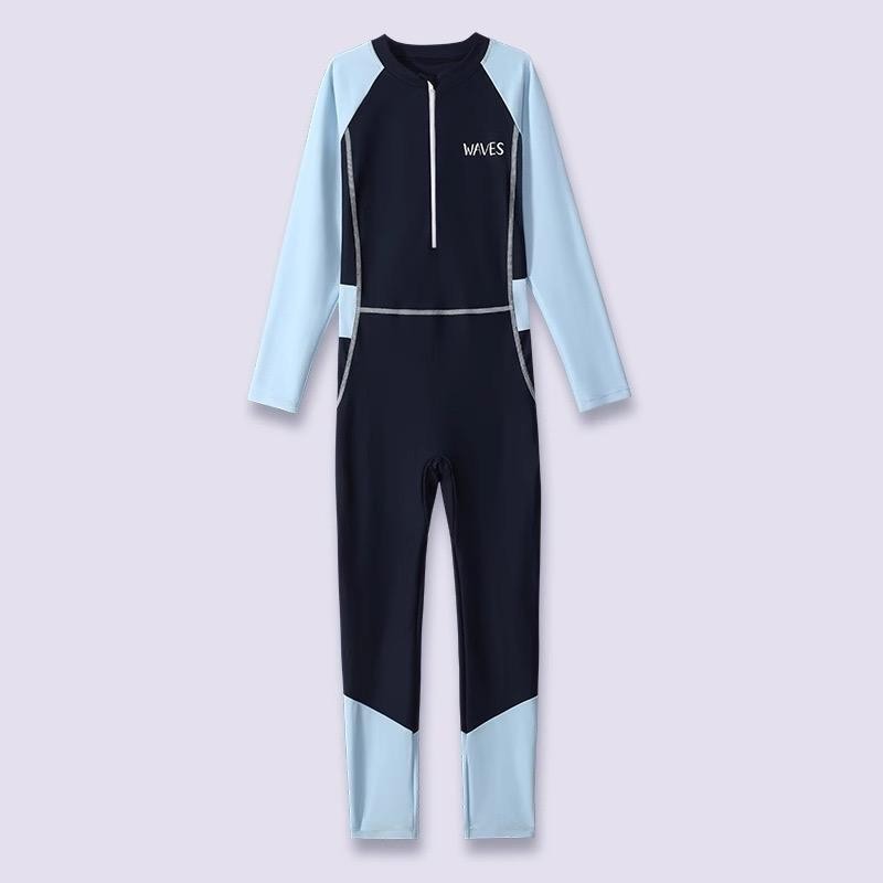 Baju Renang Cewe/cowo Lengan Panjang/Baju Renang Anak Diving Panjang/Baju Renang Jumpsuit Lengan Pan