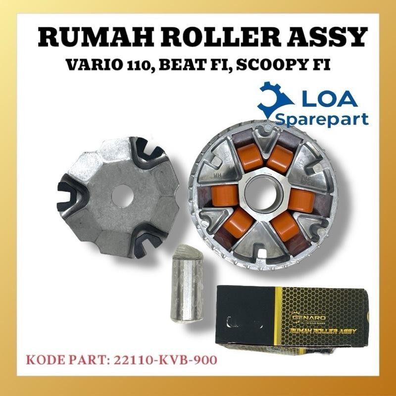 Rumah Roller Assy Vario 110 Beat Fi Scoopy Fi Rumah Roller Set KVB Original Genaro