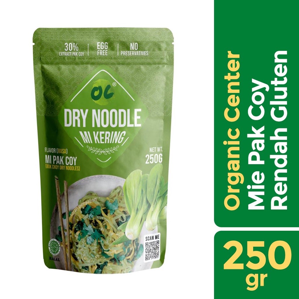 

Organic Center - Healthy Noodle Original Bakchoi (Hijau) 250gr - Mie Diet