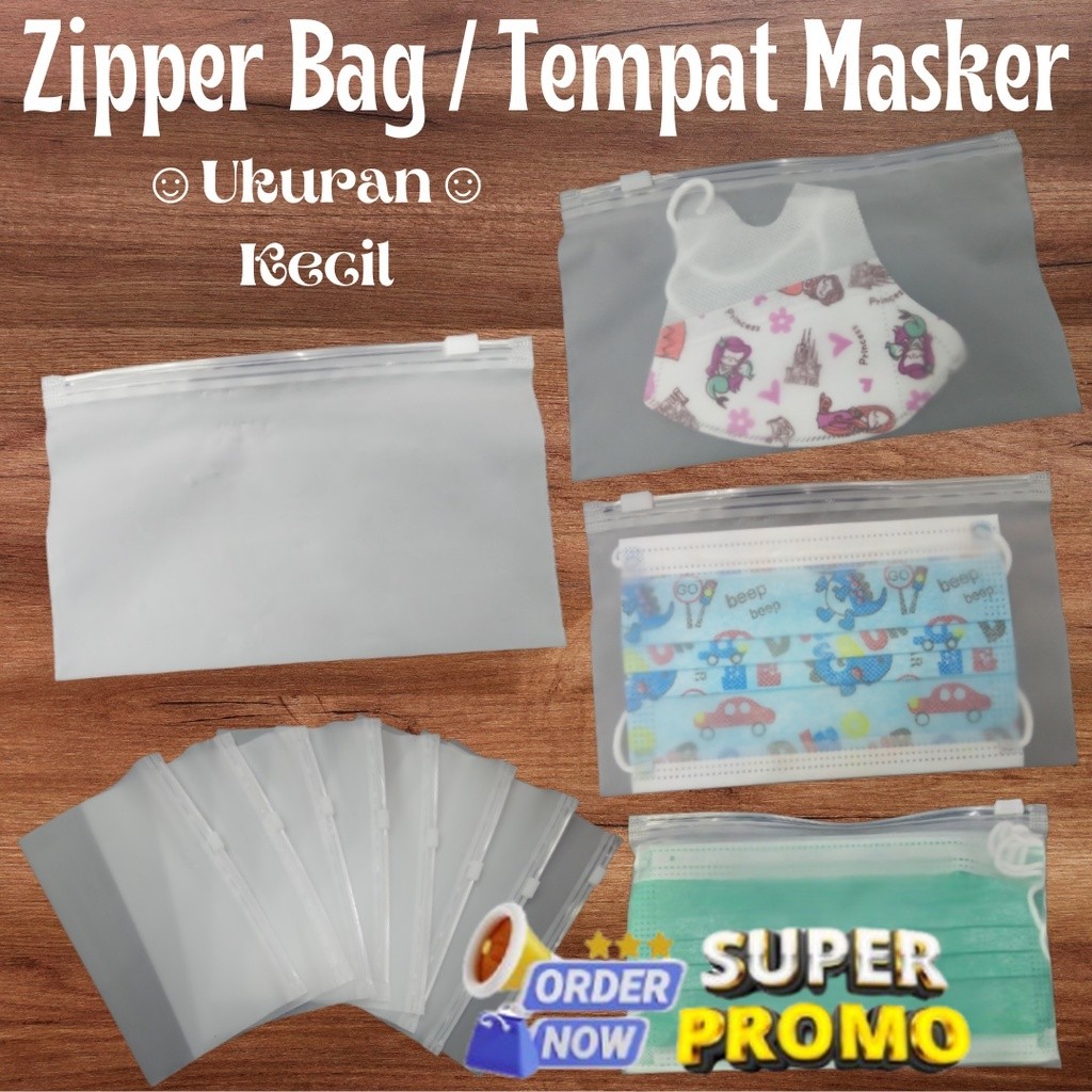 Bisa Cod Zipper Pouch Masker Transparan Tempat Masker Pouch Wajah Anak Medis Duckbill kf94 kn95 Zipp