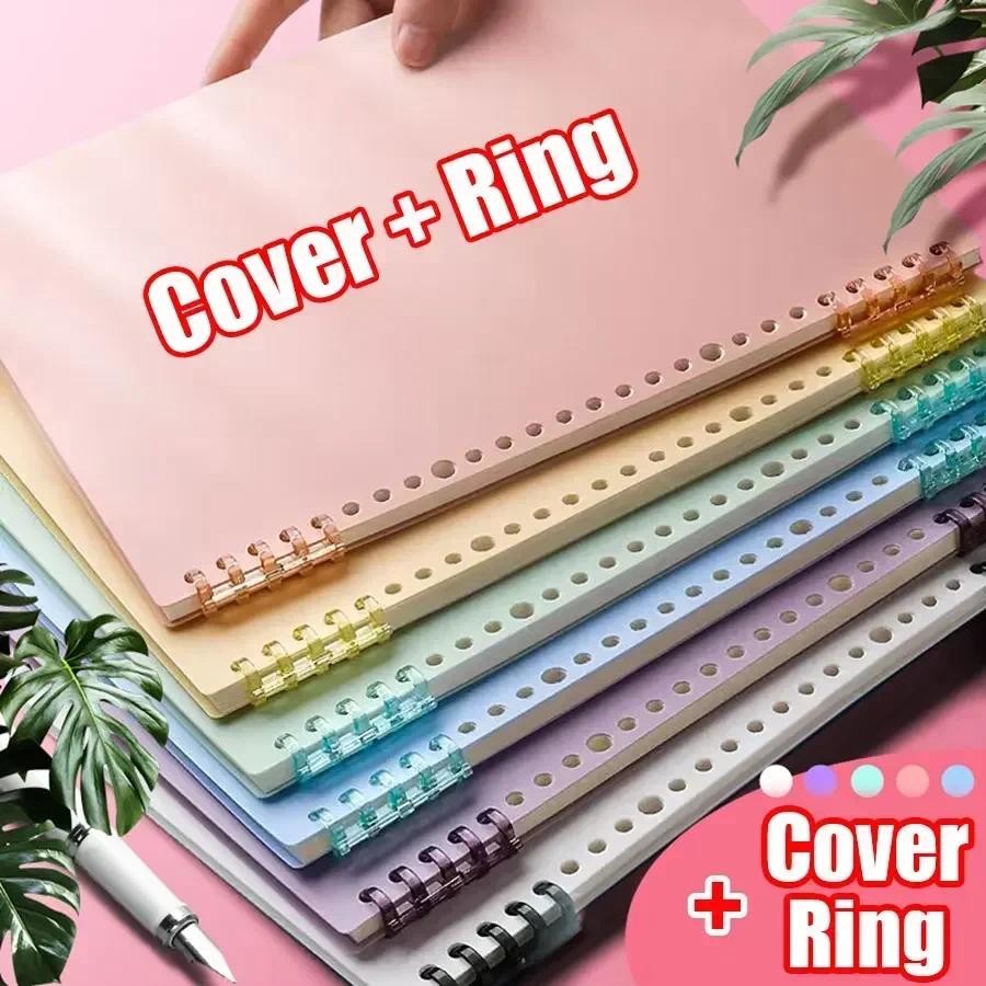 

Loose-leaf Book Cover & Ring A4 A5 B5 PP Colorful Binder Spiral Ring Transparent Plastic Stationery Office School Supplies